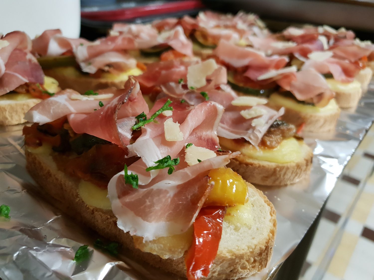 Tartines au jambon cru, Château de Savoie à Montmélian